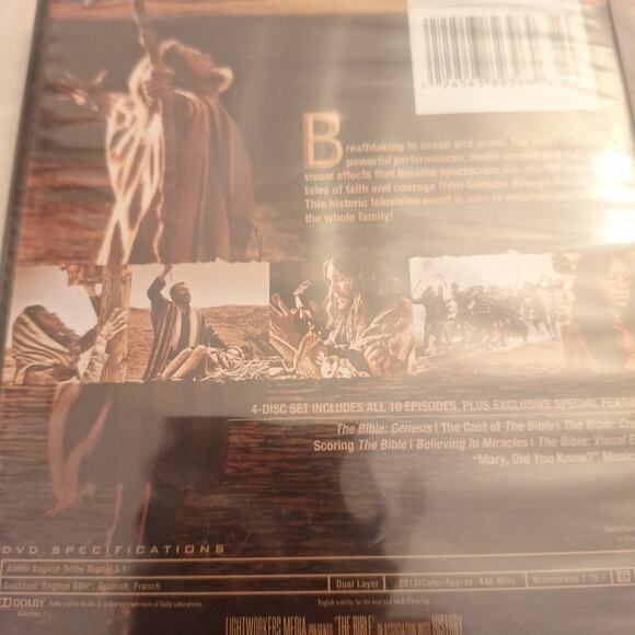 The Bible The Epic Miniseries 4 Disc Box Set 2007 New Factory Sealed - Picture 4 of 6